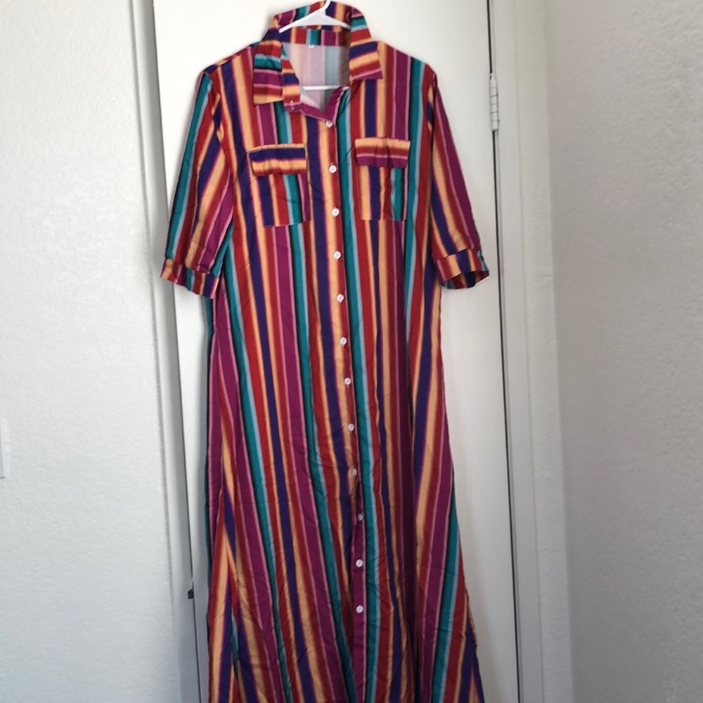 Striped maxi dress